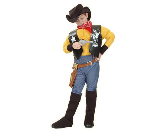 Disfraz de cowboy muculoso 5-6 años niño Disfraz de cowboy muculoso 5-6 años niño