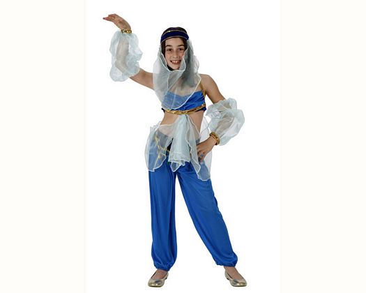 Disfraz de princesa mora azul, Talla 4 (10 – 12 años) Disfraz de princesa mora azul, Talla 4 (10 – 12 años)