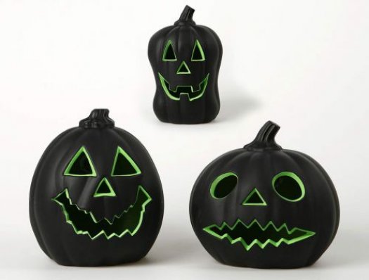Calabaza decoranegra verde luz