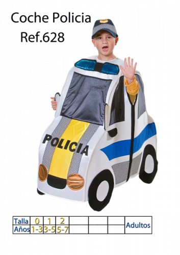 Disfraz de Coche de policía infantil talla 1 a 3 años