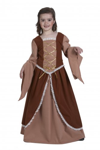 Disfraz de Dama Medieval infantil talla 11 a 13 años talla 5