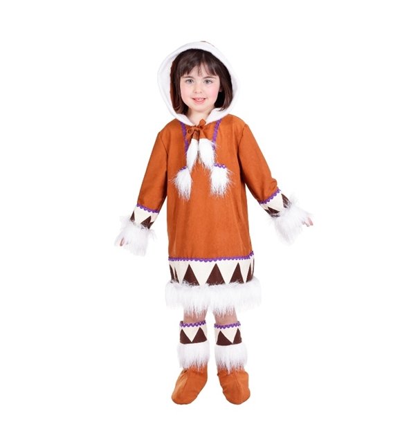 Disfraz de Esquimal infantil para niña 5 a 7 años, talla 2