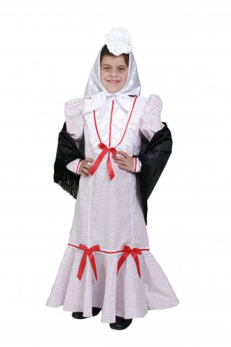 Disfraz de Madrileña infantil talla 11 a 13 años, talla 5