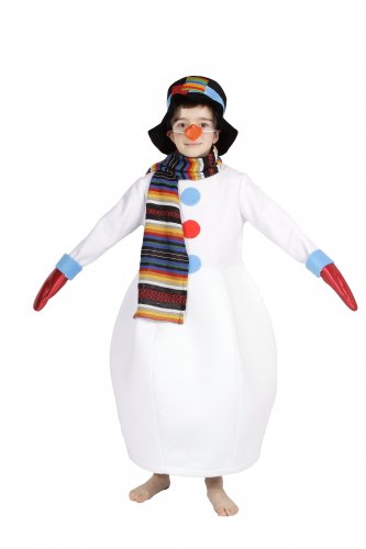 Disfraz de Muñeco de Nieve infantil 5-7 años, talla 2