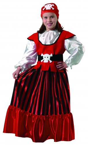 Disfraz de Pirata niña infantil talla 7 a 9 años, talla 3