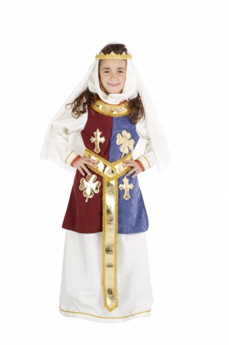 Disfraz de Reina Ginebra infantil talla 7 a 9 años, talla 3