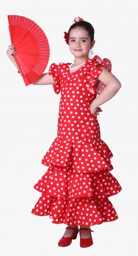 Disfraz de Sevillana especial infantil talla 7-9 años, talla 3