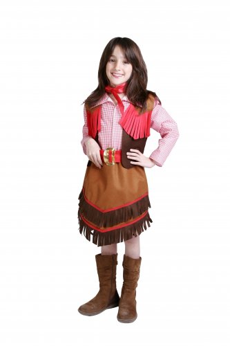 Disfraz de Vaquera infantil talla 7 a 9 años, talla 3