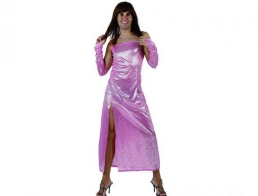 Disfraz de disco woman brillo rosa, hombre