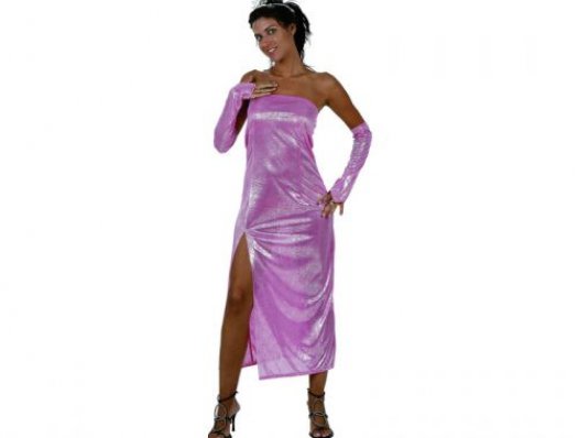 Disfraz de disco woman brillo rosa, mujer