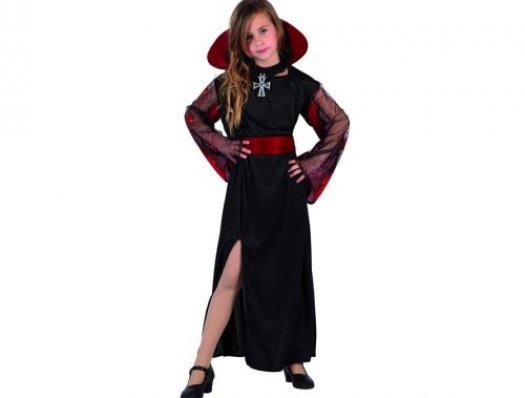 Disfraz de vampiro niña cuello rojo Talla 4 (10 – 12 años) Disfraz de vampiro niña cuello rojo Talla 4 (10 – 12 años)