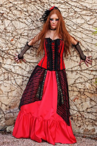 Disfraz de falda con corpiño gotica maruxa Talla M