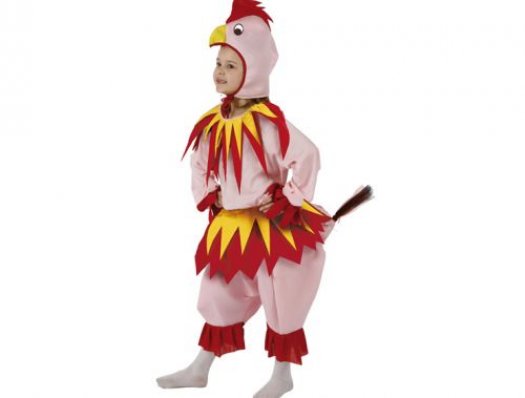 Disfraz de gallina, talla 2 (5-6 años)
