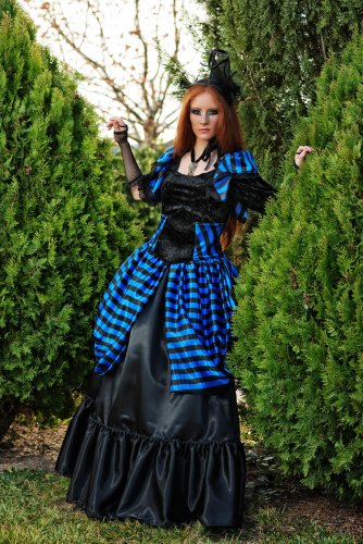 Disfraz de gotica zaccara azul Talla M