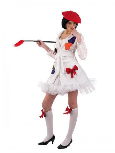Disfraz de pintora gabardina Talla L