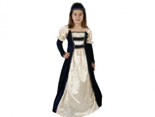 Disfraz de princesa azul, Talla 4 (10 – 12 años)