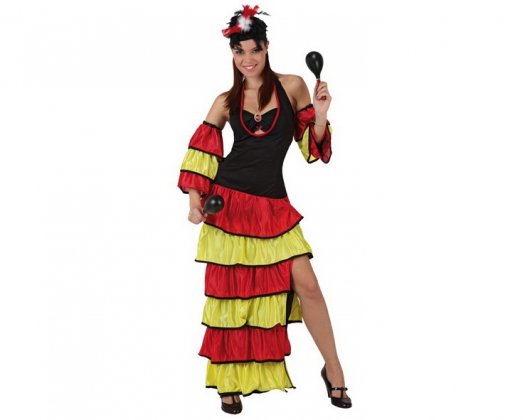 Disfraz de rumbera caribeña Talla 1 (xs-s)