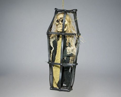 Esqueleto pirata en jaula 40x17x8cm