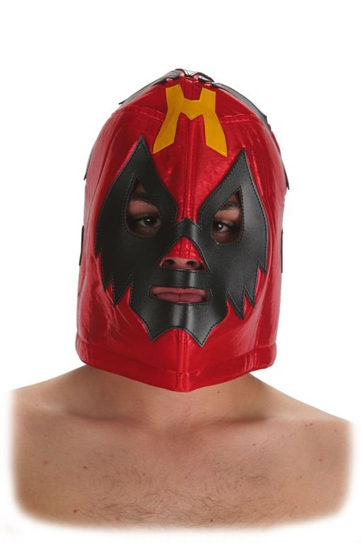 Mascara luchador infantil color rojo