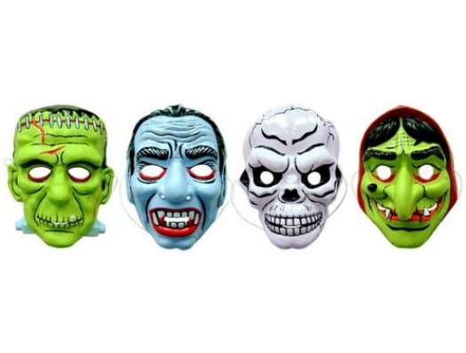 Máscara pvc monstruos terror esqueleto y vampiro