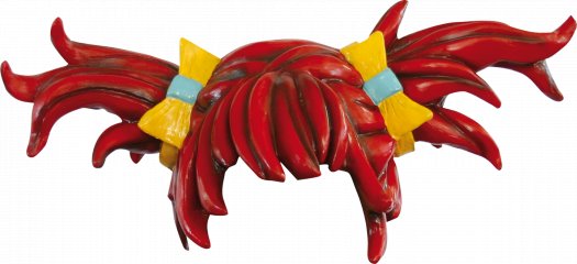 Peluca anime de latex rojo