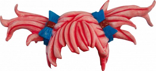 Peluca anime de latex rosa