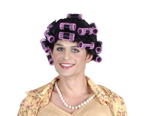 Peluca de ama de casa