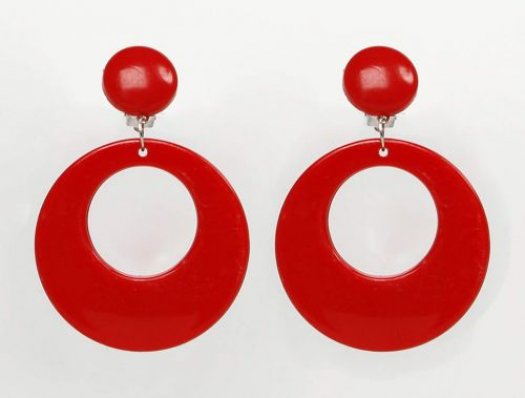 Pendientes sevillana diam5cms 3colores (azul)