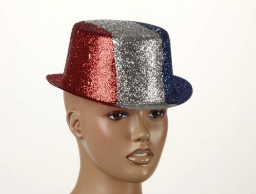 Sombrero destellos tricolor francia