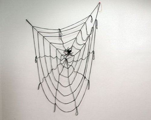 Tela de araña negra araña gigante