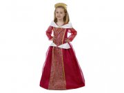 comprar Disfraz de dama medieval rojo oro Talla 3 (7 – 9 años)