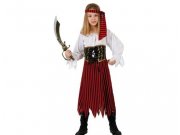 comprar Disfraz de pirata rayas niña, 10-12 años