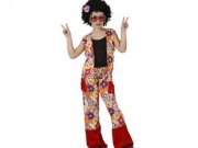 comprar Disfraz de hippie niña flores, 7-9 años