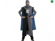 comprar Disfraz de caballero medieval gris-negro, adulto